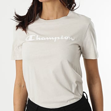  Champion - Tee Shirt Femme 114911 Beige