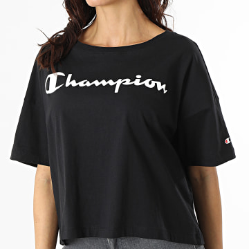  Champion - Tee Shirt Femme Crop 114914 Noir