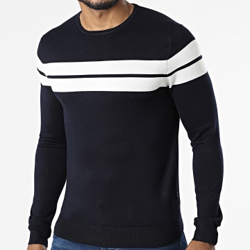  Only And Sons - Pull Wyler Bleu Marine