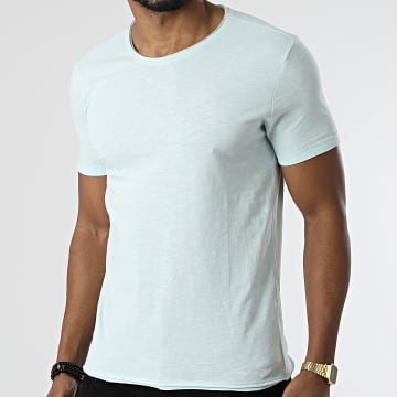 Teddy Smith - Tee Shirt Turos Bleu Clair Chiné