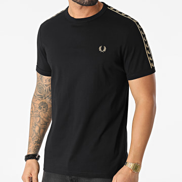  Fred Perry - Tee Shirt A Bandes Taped Ringer Noir