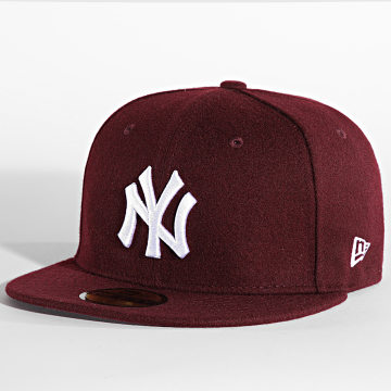  New Era - Casquette Fitted 59Fifty Melton New York Yankees Bordeaux