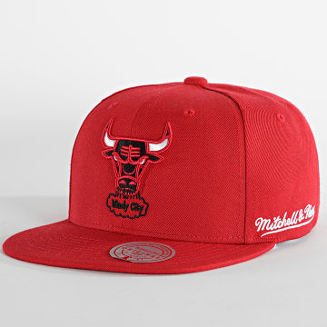  Mitchell and Ness - Casquette Snapback English Dropback Chicago Bulls Rouge