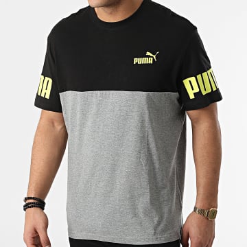  Puma - Tee Shirt 847389 Gris Chiné Noir