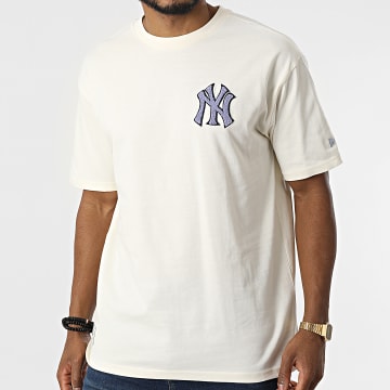  New Era - Tee Shirt Heritage Patch Oversized New York Yankees 12893151 Beige