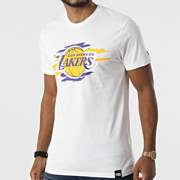  New Era - Tee Shirt Tear Logo Los Angeles Lakers 12893082 Blanc