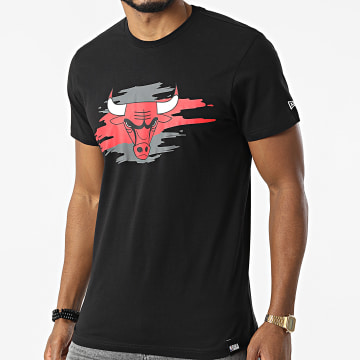 New Era - Tee Shirt Tear Logo Chicago Bulls 12893084 Noir