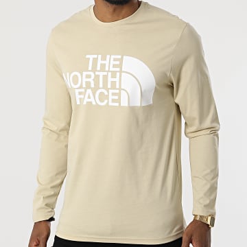  The North Face - Tee Shirt Manches Longues Standard A5585 Beige