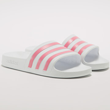 Adidas Originals - Claquettes Femme Adilette Aqua GZ5237 Blanc Rose