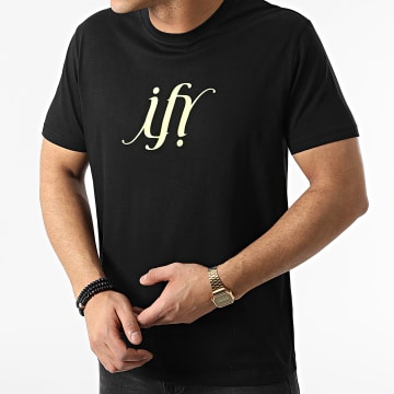  Ify - Tee Shirt Typo Noir Jaune Fluo