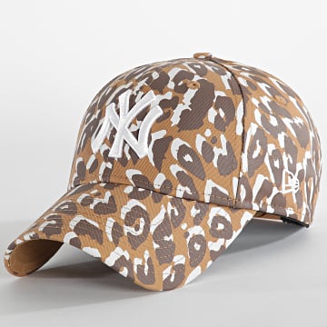  New Era - Casquette Femme 9Forty All Over Print New York Yankees Camel Léopard
