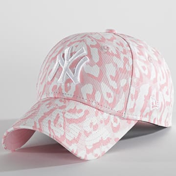  New Era - Casquette Femme 9Forty All Over Print New York Yankees Rose Léopard