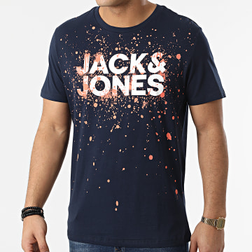  Jack And Jones - Tee Shirt New Splash Bleu Marine