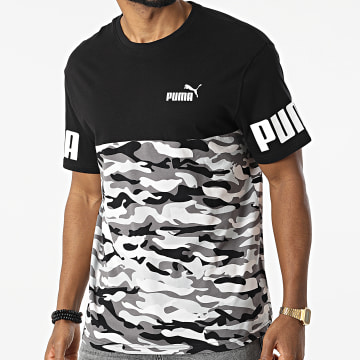  Puma - Tee Shirt Camouflage 848871 Noir Gris Blanc