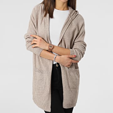  Only - Gilet Capuche Femme Lely Marron