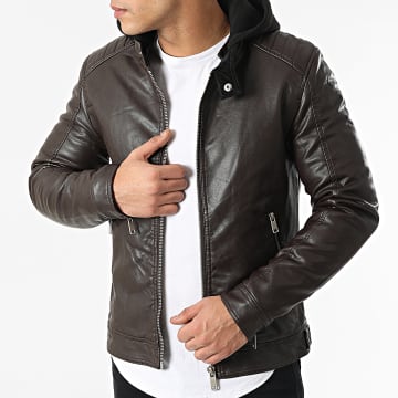  Kymaxx - Veste Biker 5025 Marron