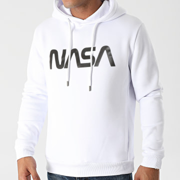  NASA - Sweat Capuche Worm Logo Blanc