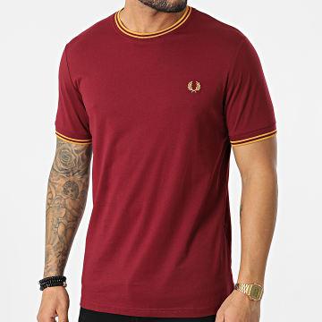  Fred Perry - Tee Shirt Twin Tipped M1588 Bordeaux