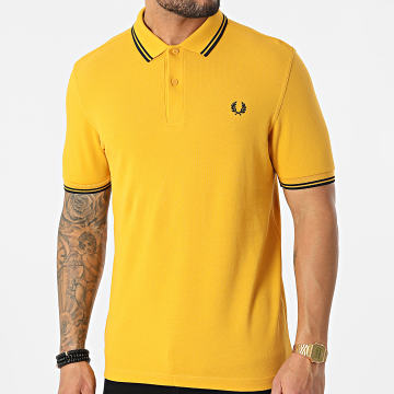  Fred Perry - Polo Manches Courtes Twin Tipped M3600 Moutarde