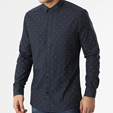  Only And Sons - Chemise A Manches Longues Sane 1244 Bleu Marine