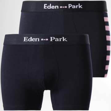 Eden Park - Lot De 2 Boxers E658G19 Noir Rose