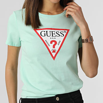  Guess - Tee Shirt Femme W1YI1B Vert Clair