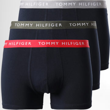  Tommy Hilfiger - Lot De 3 Boxers Premium Essentials 2324 Bleu Marine Rouge Vert Kaki