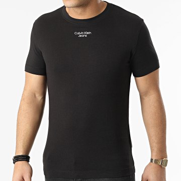 Calvin Klein - Tee Shirt Stacked Logo 0595 Noir