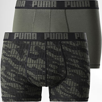  Puma - Lot De 2 Boxers Everyday Vert Kaki Camouflage