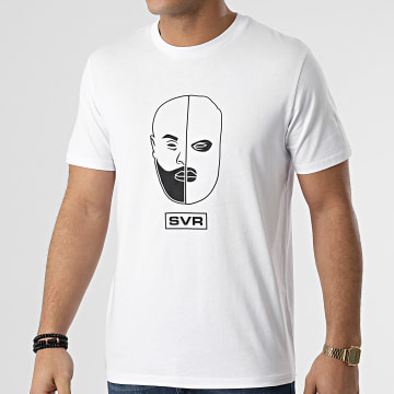  SVR - Tee Shirt Faces Blanc Noir
