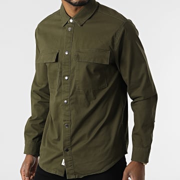  Only And Sons - Chemise Manches Longues Came Overshirt Vert Kaki