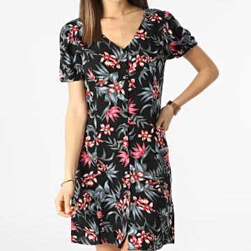 Only - Robe Chemise Femme Lucy Noir Floral