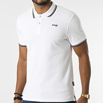  Schott NYC - Polo Manches Courtes Will Blanc