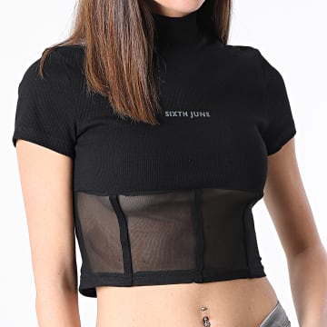  Sixth June - Tee Shirt Femme W33410KTO Noir