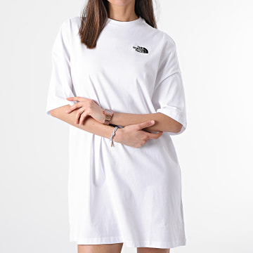  The North Face - Robe Tee Shirt Femme A55AP Blanc