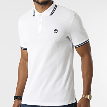  Timberland - Polo A Manches Courtes Millers River A26MS Blanc