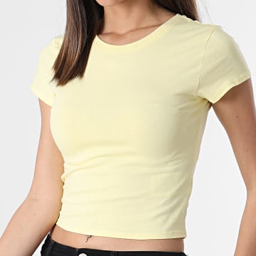  Vero Moda - Tee Shirt Femme Crop Maxi Jaune