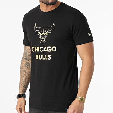  New Era - Tee Shirt Gold Metallic Chicago Bulls 12893106 Noir Doré