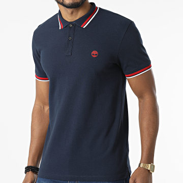  Timberland - Polo A Manches Courtes Millers River A26MS Bleu Marine
