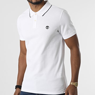  Timberland - Polo A Manches Courtes Millers River A26NF Blanc