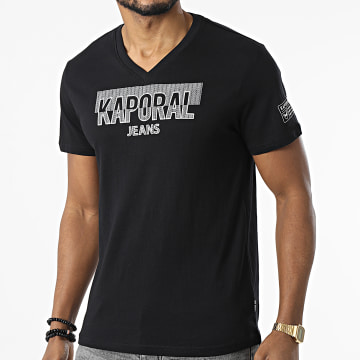  Kaporal - Tee Shirt Col V Mateo Noir