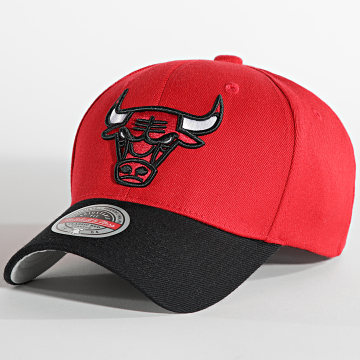  Mitchell and Ness - Casquette Snapback Team 2 Tone 2 Stretch Chicago Bulls Rouge