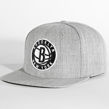  Mitchell and Ness - Casquette Snapback Team Heather 2 Brooklyn Nets Gris Chiné