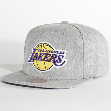  Mitchell and Ness - Casquette Snapback Team Heather 2 Los Angeles Lakers Gris Chiné