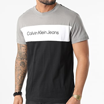  Calvin Klein - Tee Shirt 0184 Noir Gris Blanc