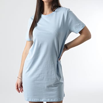  Only - Robe Tee Shirt Femme May Bleu Ciel
