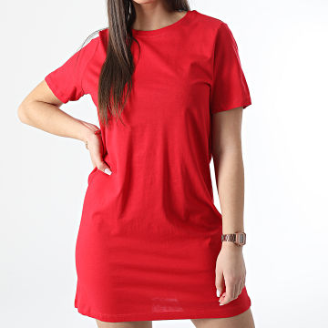  Only - Robe Tee Shirt Femme May Rouge