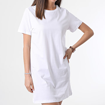  Only - Robe Tee Shirt Femme May Blanc