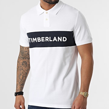  Timberland - Polo A Manches Courtes Branded A26PB Blanc