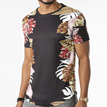  Frilivin - Tee Shirt Oversize 15803 Noir Floral